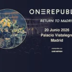 Cartel y entradas de OneRepublic – Tour 2026 en Palacio Vistalegre (Madrid) - Qconciertos