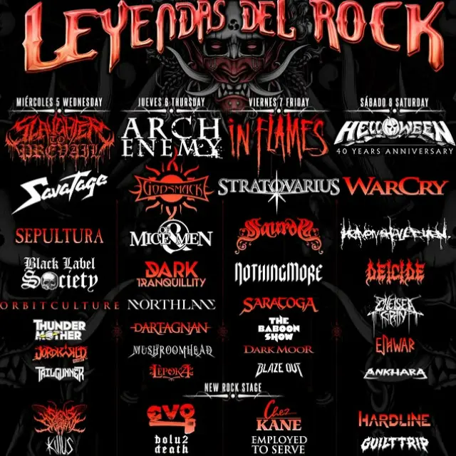 imagen del concierto de Leyendas del Rock 2026 en villena