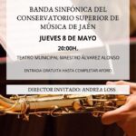 Cartel y entradas de Concierto benéfico de Banda Sinfónica y Danza Contemporánea en Sala exposiciones antigua escuela de magisterio jaén (Jaén) - Qconciertos