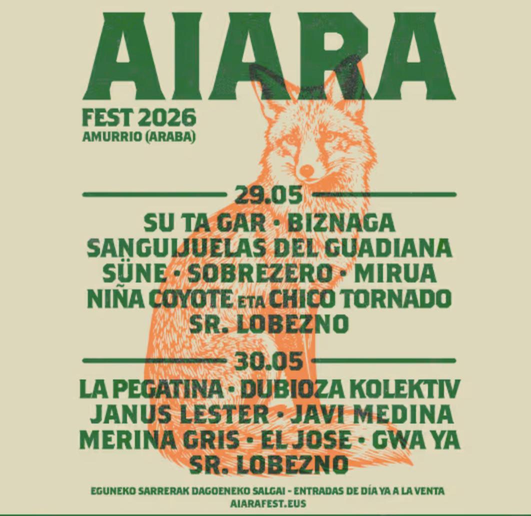 Aiara Fest 2026 | Cartel, entradas, horarios y alojamiento