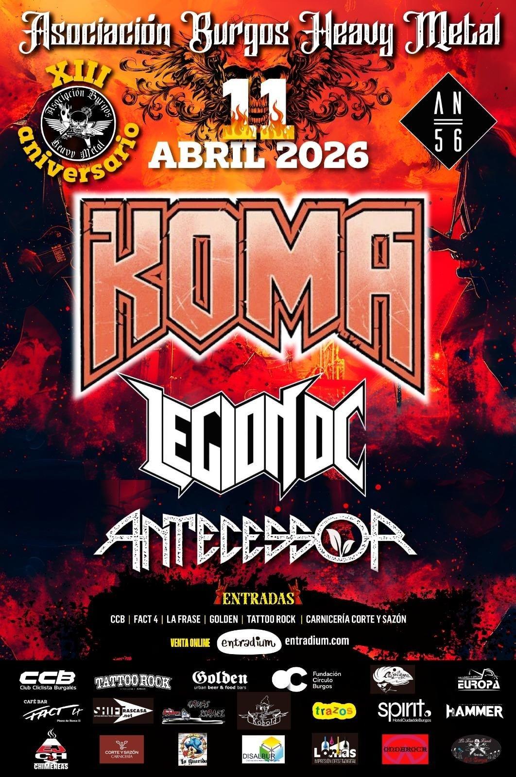Burgos Heavy Metal 2026 | Cartel, entradas, horarios y alojamiento