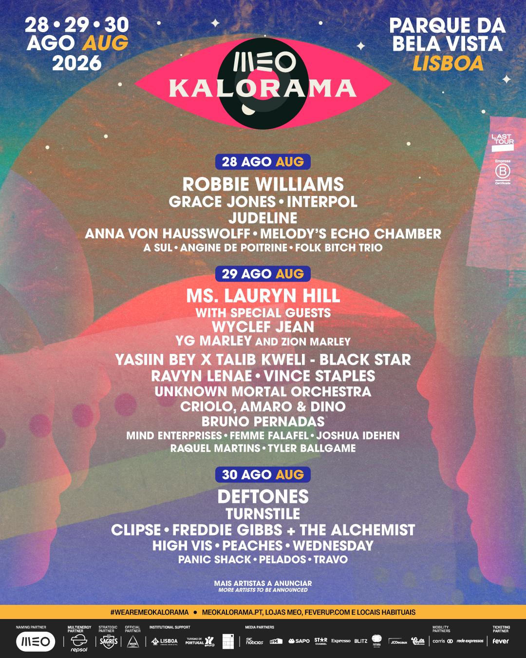MEO Kalorama Festival 2026 | Cartel, entradas, horarios y alojamiento
