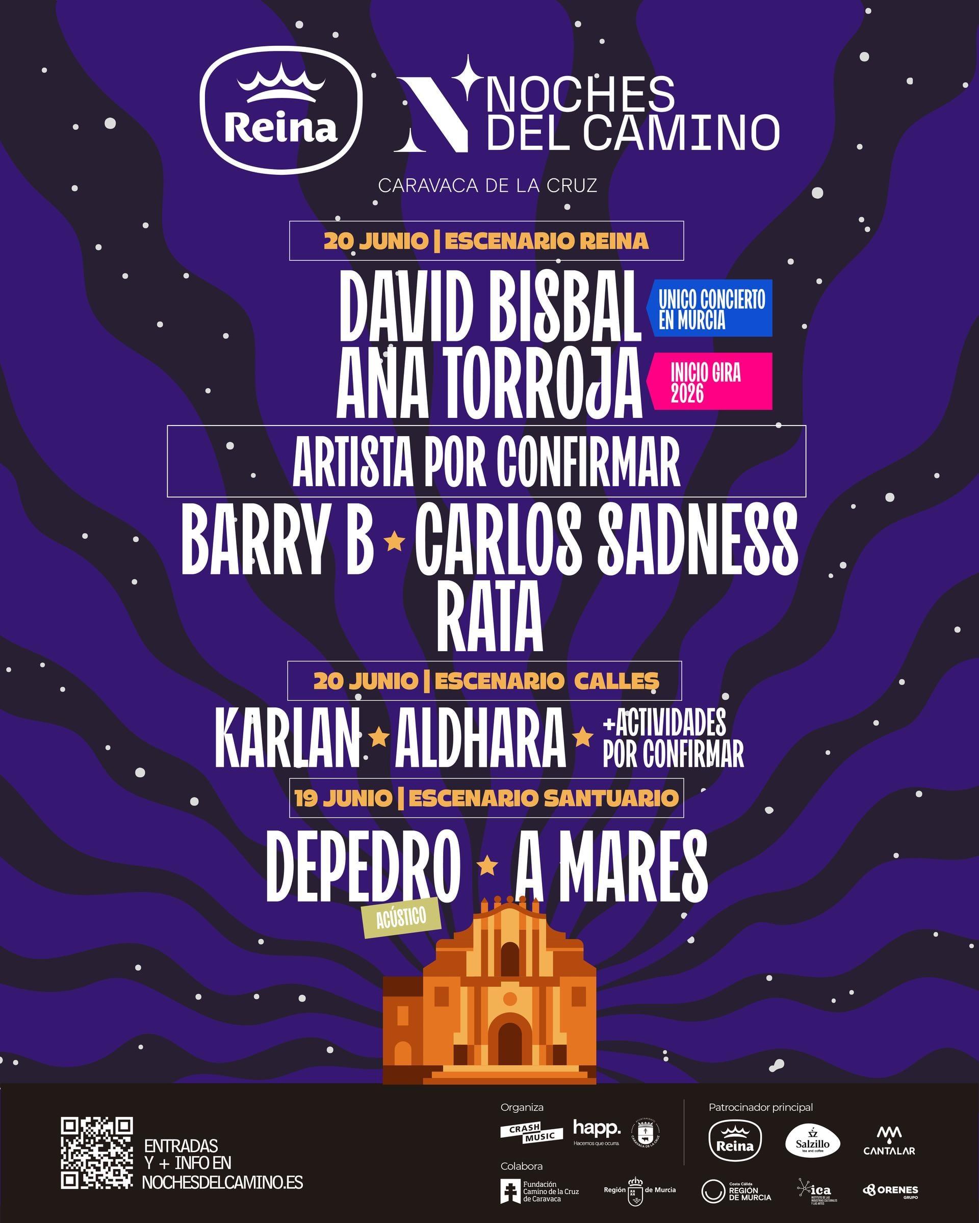 Noches del Camino 2026 | Cartel, entradas, horarios y alojamiento