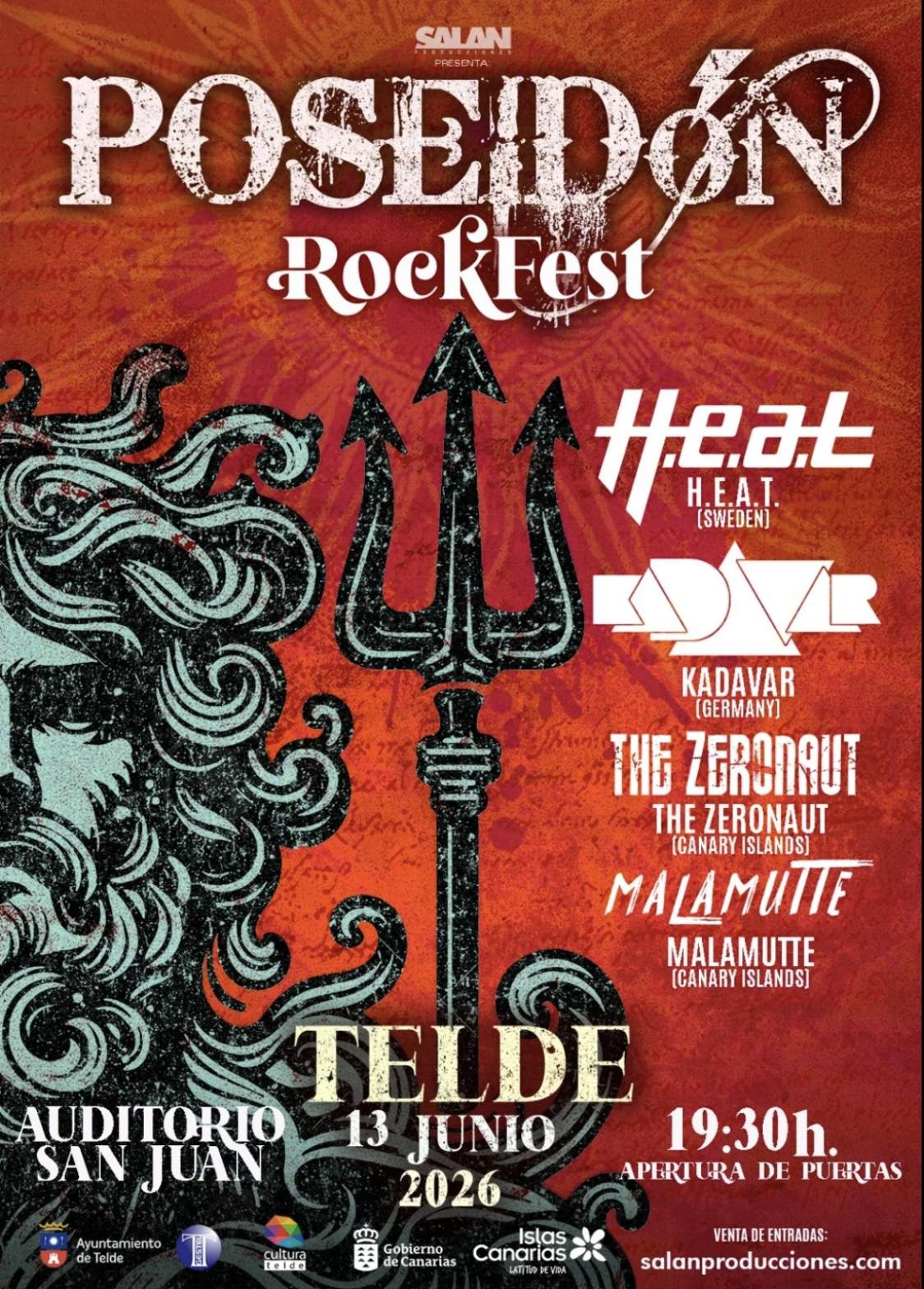 Poseidón RockFest 2026 | Cartel, entradas, horarios y alojamiento
