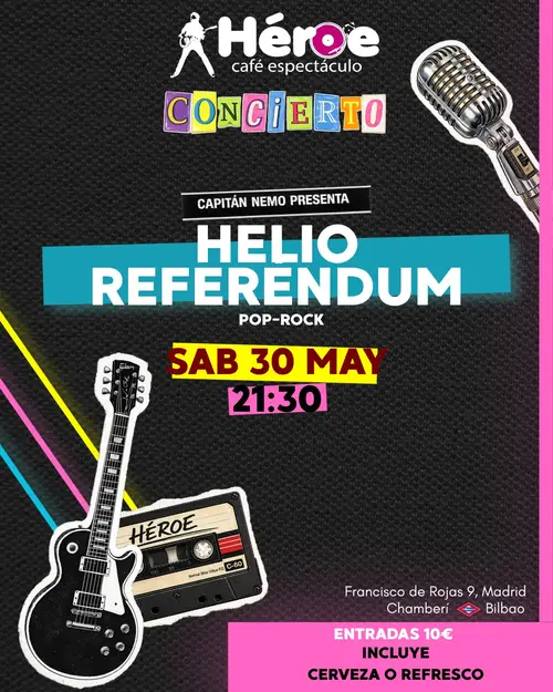 Helio Referendum en Sala Héroe Café Espectáculo (Madrid) (Madrid)