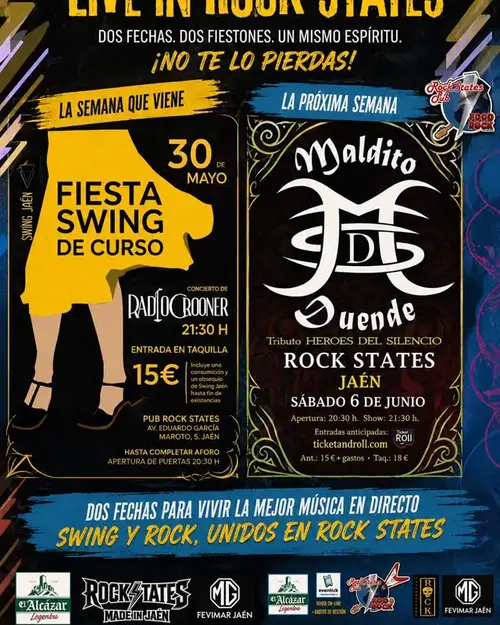 Maldito Duende en Rock States Food & Drink (Jaén) (Jaén)