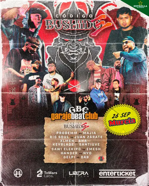 Código Bushido en Sala Garaje Beat Club (Murcia)