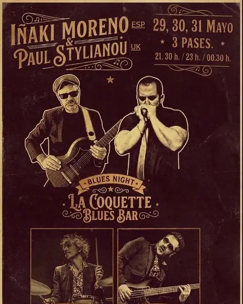 Iñaki Moreno & Paul Stylianou en La Coquette Blues Bar (Madrid)