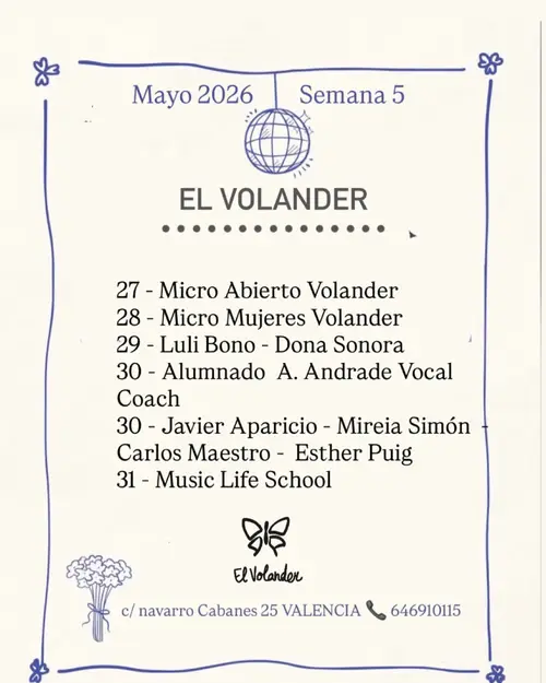 Alumnado A. Andrade Vocal Coach en El Volander (Valencia)