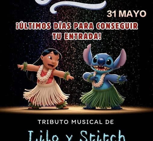 Tributo a Lilo y Stitch que tendrá lugar el 31 de mayo en el Teatro Municipal Jose Manuel Valderas García