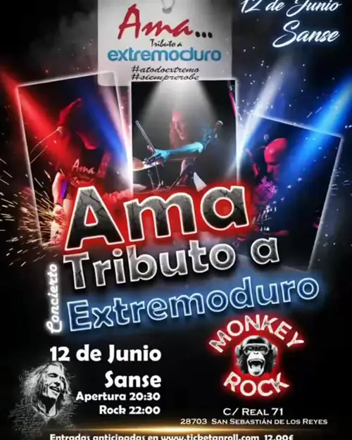 Ama Tributo a Extremoduro en Monkey Rock (Alcobendas)