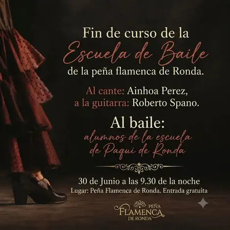 Alumnos de la Escuela de Baile de Paqui de Ronda en Peña Flamenca De Ronda (Ronda)