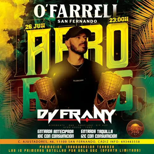 DJ Frany en Sala O’Farrell (San Fernando)