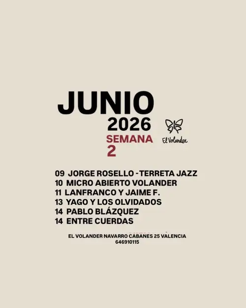 Yago y los Olvidados en El Volander (Valencia)