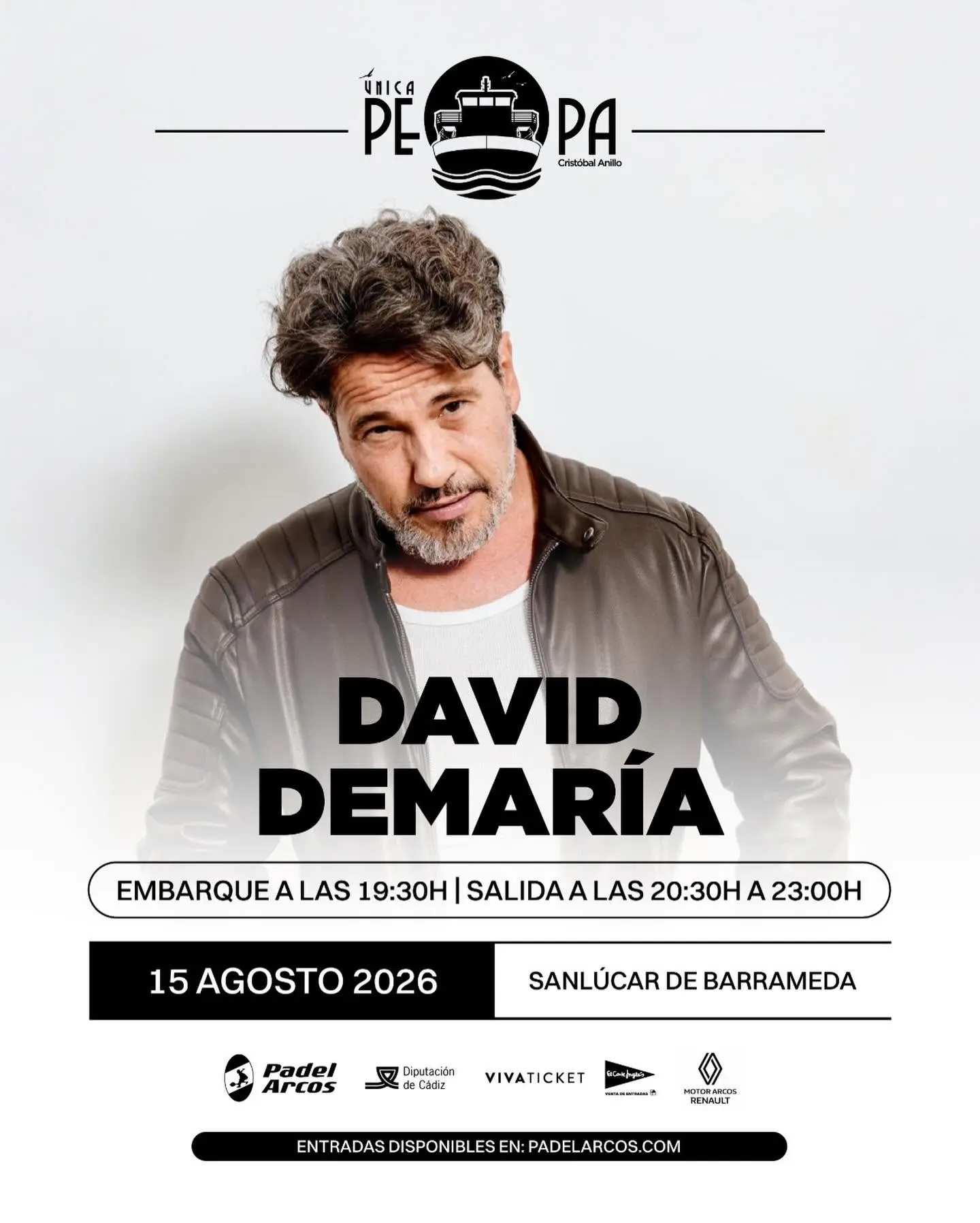 David de María en La Pepa Barco (Sanlúcar de Barrameda) (2026-08-15)