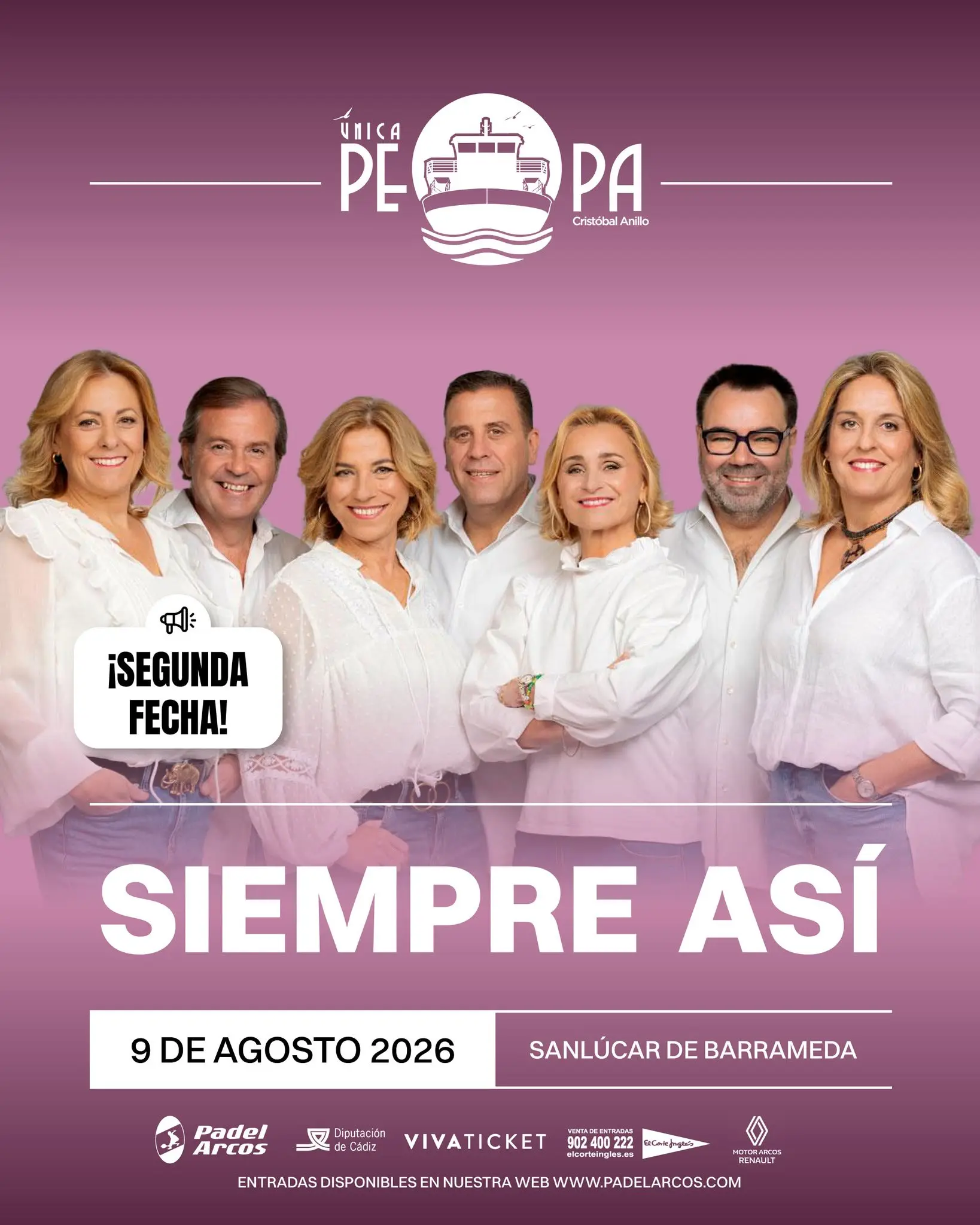 Siempre Así en La Pepa Barco (Sanlúcar de Barrameda) (2026-08-09)