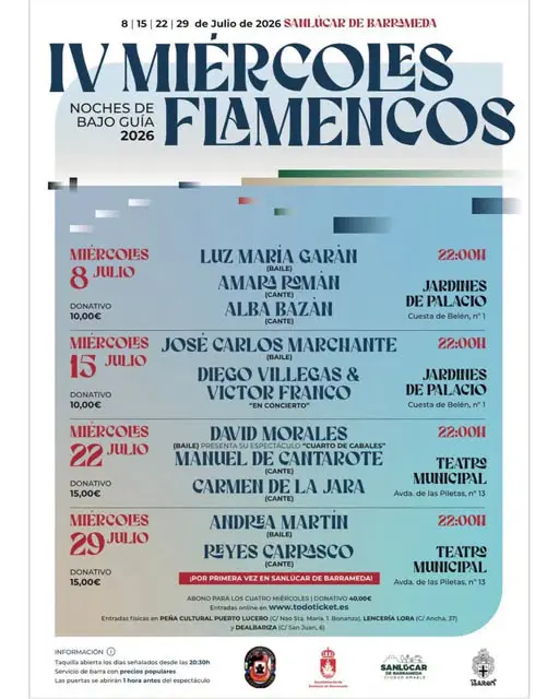Andrea Martín, Reyes Capascos en Teatro Municipal Sanlúcar (2026-07-29)