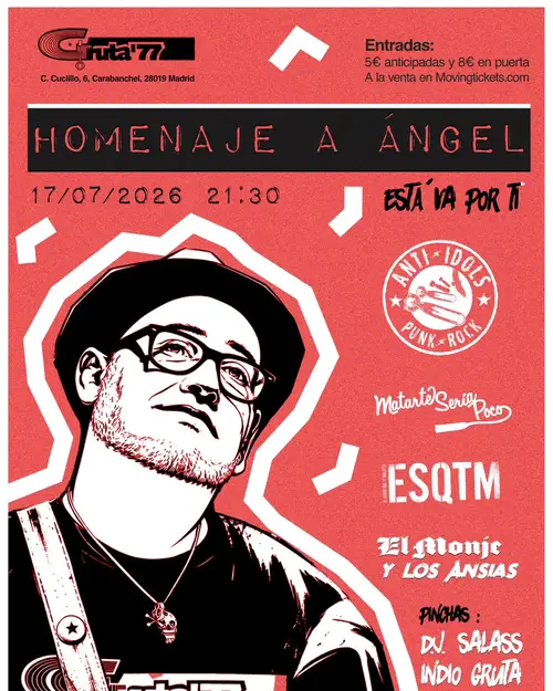 Homenaje a Ángel en Gruta 77 (Madrid)