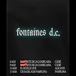 Cartel oficial de la gira de Fontaines D.C. en España para sus conciertos de 2026 en Cádiz, Alicante y Pamplona