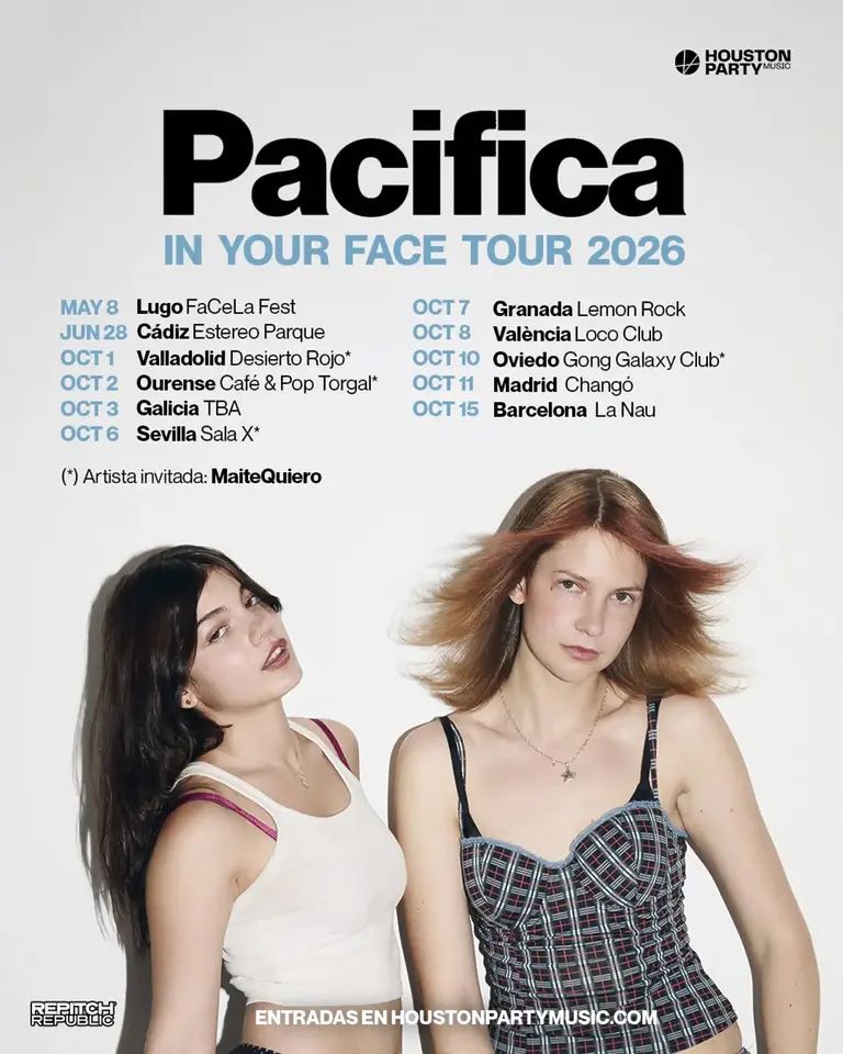 Pacífica anuncia su gira por España en octubre de 2026 para presentar ‘In Your Face!’