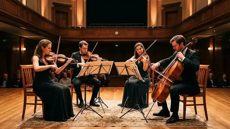 Cuarteto Casals actuando en la Sala Argenta del Palacio de Festivales de Cantabria