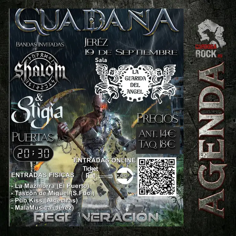 Cartel oficial del concierto de Guadaña en La Guarida del Ángel