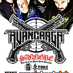 Cartel oficial de Avancarga, Sanngre, 90db y Toki Pinchadiscos en Garaje Beat Club de Murcia el 2 de octubre de 2026