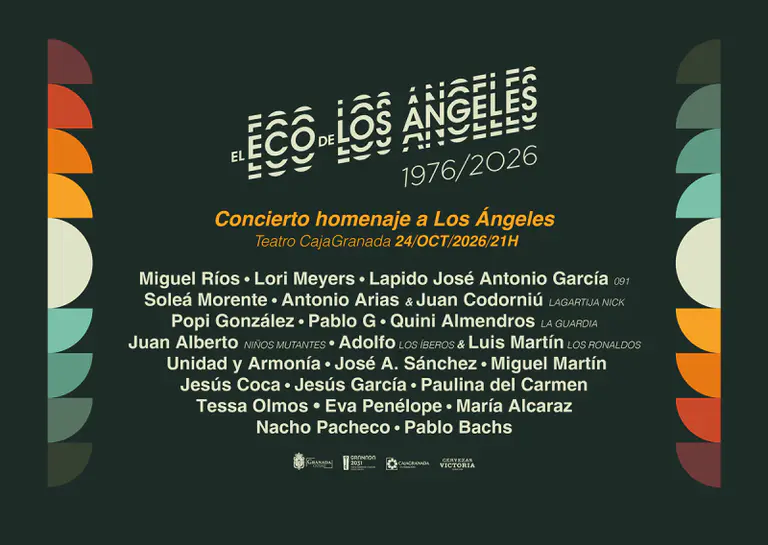 Cartel oficial del concierto homenaje El Eco de Los Ángeles en Teatro CajaGranada