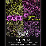 Cartel Oficial Salduie + Mind Driller + Scarecrow Avenue en Sala Garaje Beat Club de Murcia