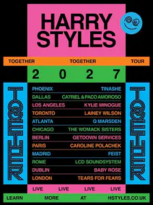 Harry Styles confirma dos conciertos en el Riyadh Air Metropolitano de Madrid para julio de 2027 con Feist como invitada