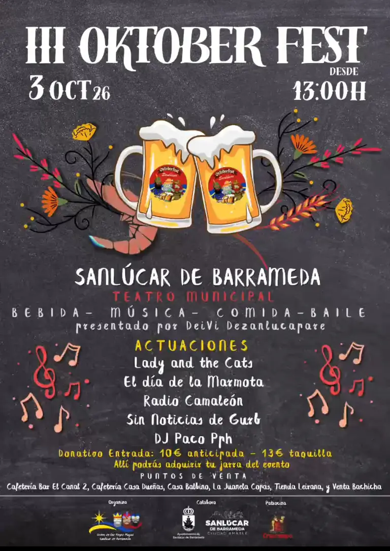 Cartel III Oktober Fest 2026 Sanlúcar de Barrameda