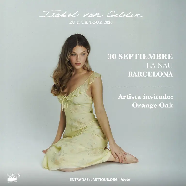 Cartel del concierto de Isabel van Gelder con Orange Oak en Sala La Nau (Barcelona) 2026