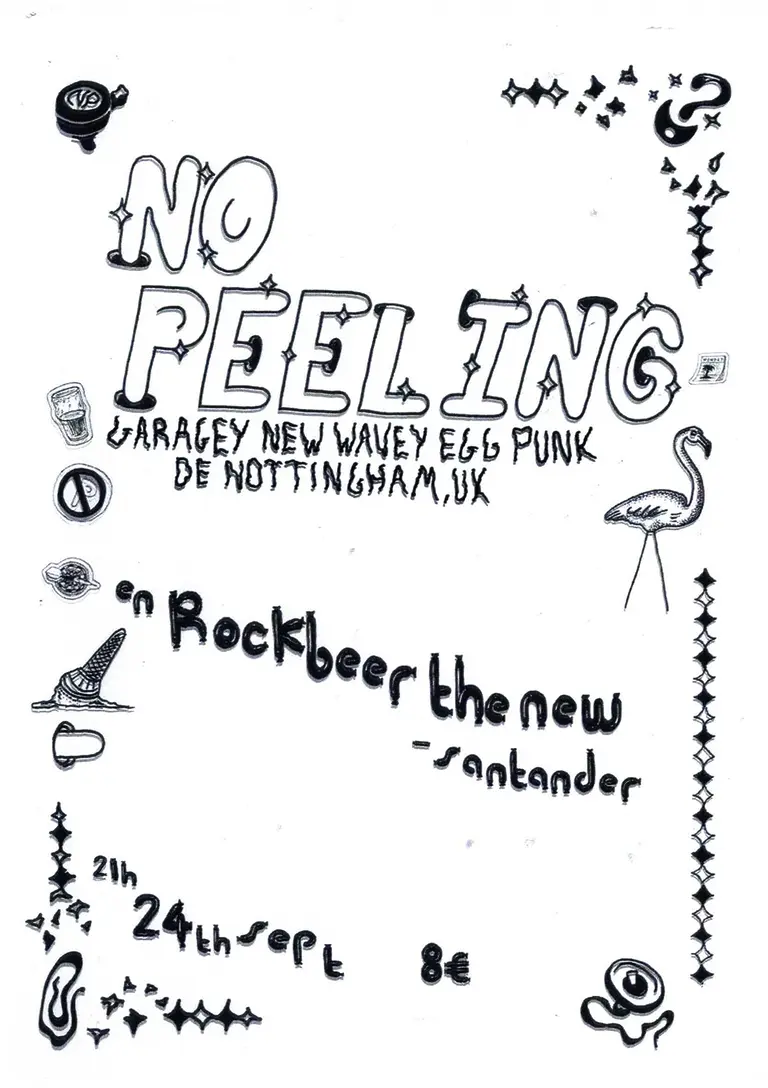 Cartel oficial No Peeling en Rock Beer The New Santander