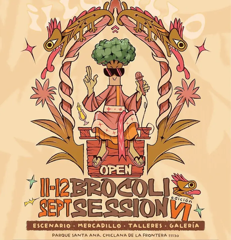 Cartel Oficial Open Brócoli Session VI en Parque Santa Ana, Chiclana de la Frontera