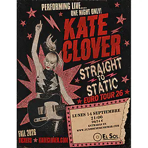 Kate Clover en Madrid: Furia Garage Punk, Glam Callejero y Descaro Eléctrico en la Sala El Sol