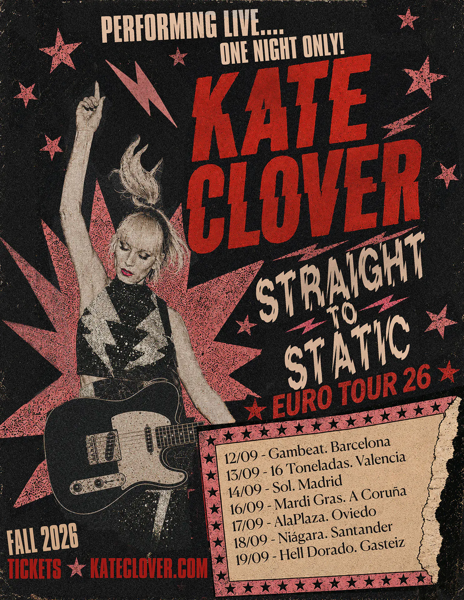 Kate Clover en Sala Mardi Gras (A Coruña)
