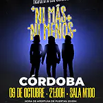 Cartel oficial del concierto de Ni Más Ni Menos Tributo a Los Chichos en Sala M100 Córdoba 2026