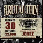 Cartel Concierto Brutal Thin 35 Aniversario en Sala La Guarida del Ángel Jerez