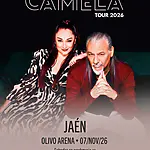 Cartel oficial de Camela y Xerach en Palacio de Deportes Olivo Arena Jaén