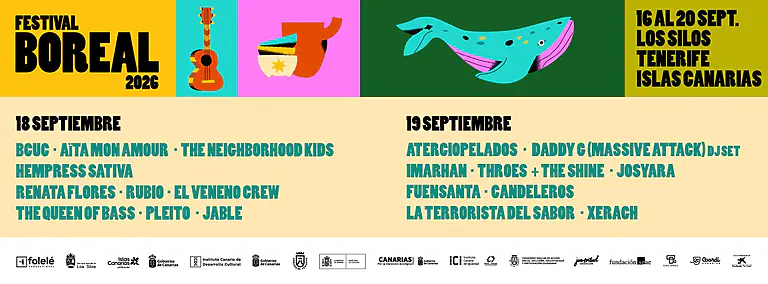 Cartel oficial de Xerach en Festival Boreal 2026 Los Silos Tenerife