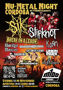 NU-METAL NIGHT aterriza en Córdoba el 13 de Noviembre