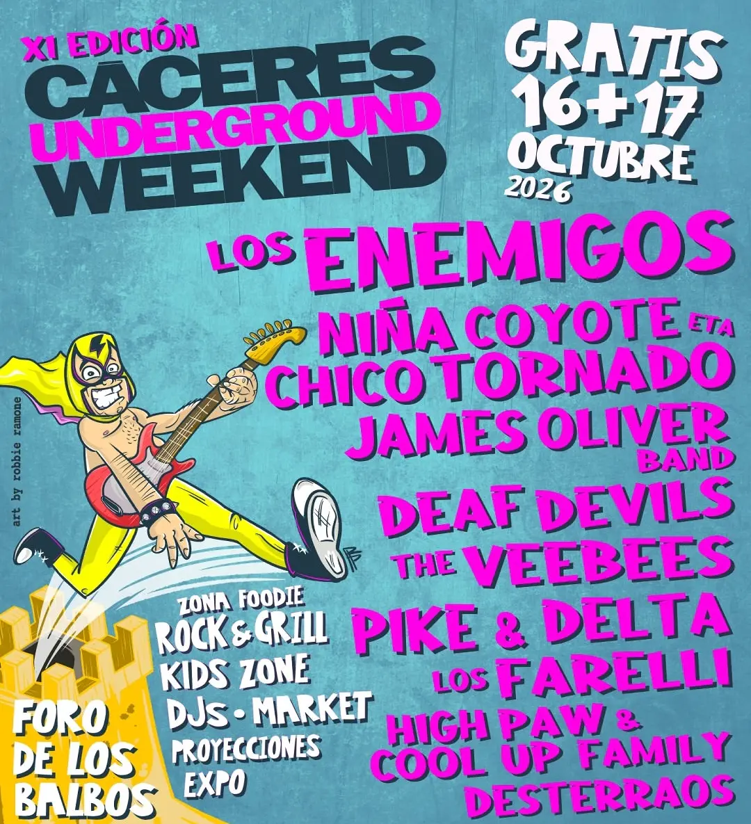 Cartel Oficial XI Cáceres Underground Weekend 2026