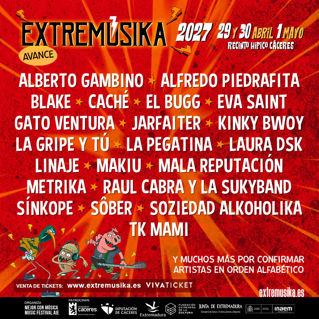 Cartel Oficial Extremúsika 2027