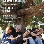 Cartel oficial del concierto de Dversa en Estudi Rosazul, Barcelona