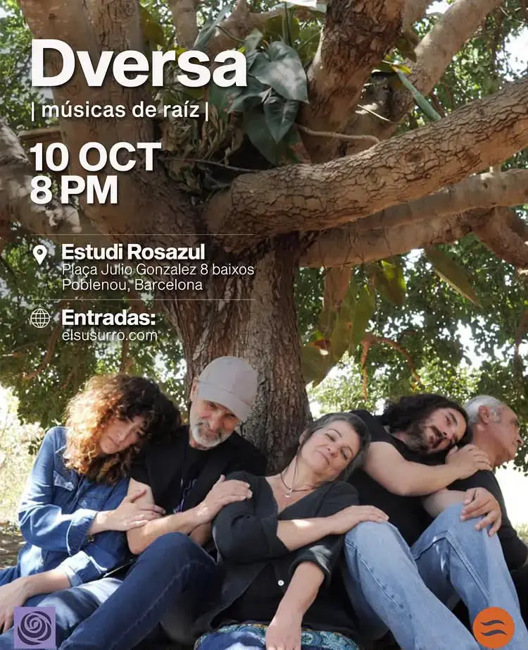 Cartel oficial del concierto de Dversa en Estudi Rosazul, Barcelona