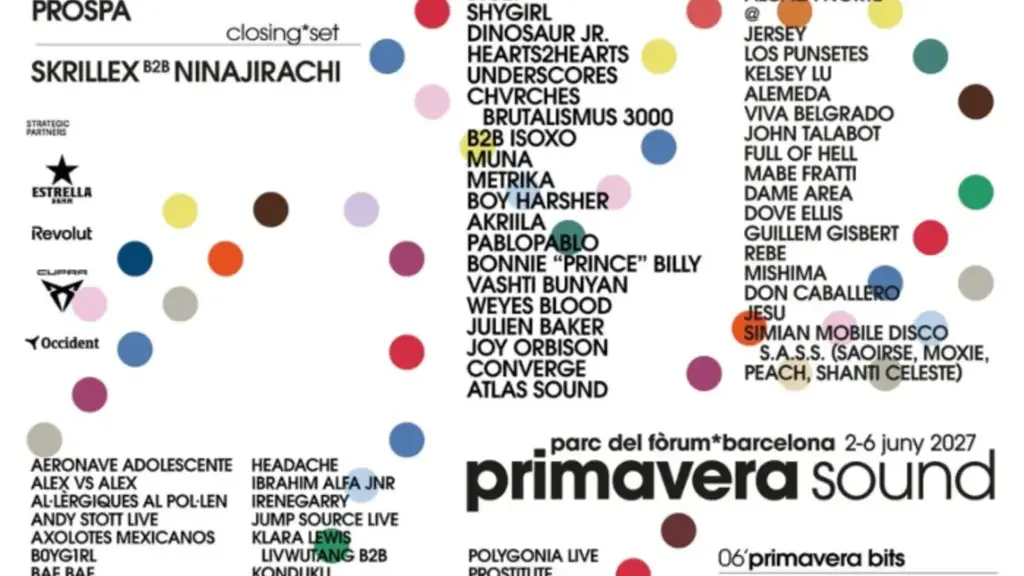 Primavera Sound 2027 desvela el cartel de su 25 aniversario con Doechii, Robyn, Massive Attack y Fontaines D.C.