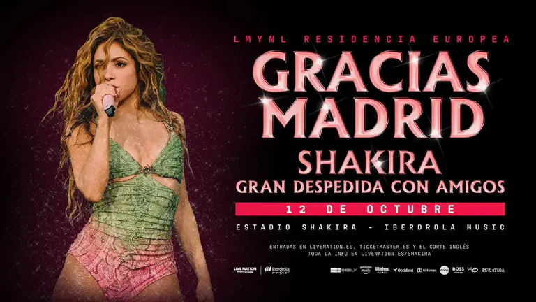 Shakira concierto Madrid 12 octubre en QConciertos