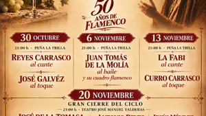 La Peña Flamenca La Trilla celebra medio siglo de historia con su XXIII Ciclo de Flamenco y Mosto y la despedida de José de la Tomasa
